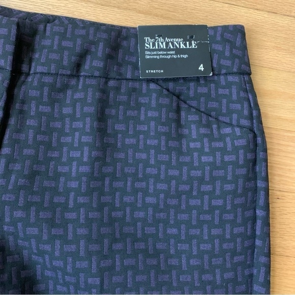 NWT NY & Co. 7th Avenue Slim Ankle Stretch Trousers Size 4 - Picture 4 of 10